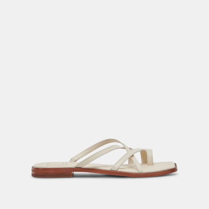 INDIGO SANDALS IVORY LEATHER - re:vita sold by Dolce Vita