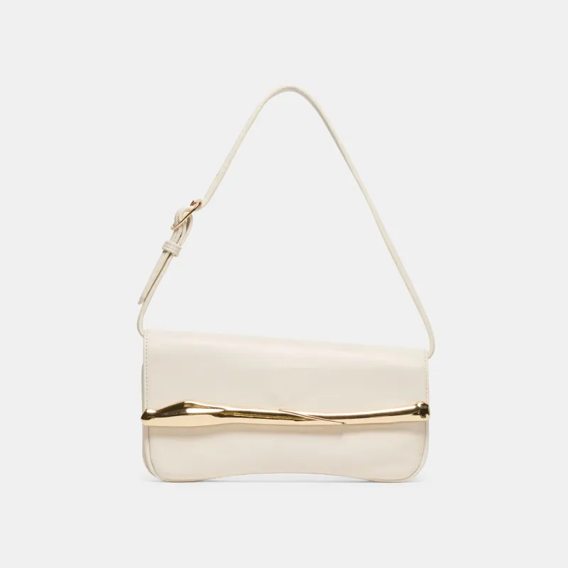 AZURA SHOULDER BAG WHITE LEATHER sold by Dolce Vita