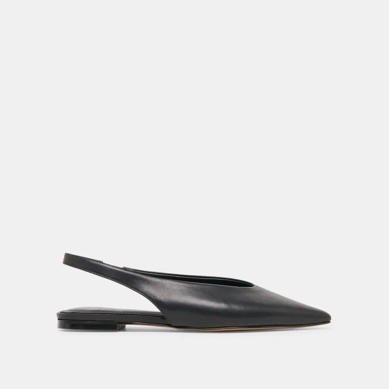 KENDLE FLATS BLACK LEATHER sold by Dolce Vita