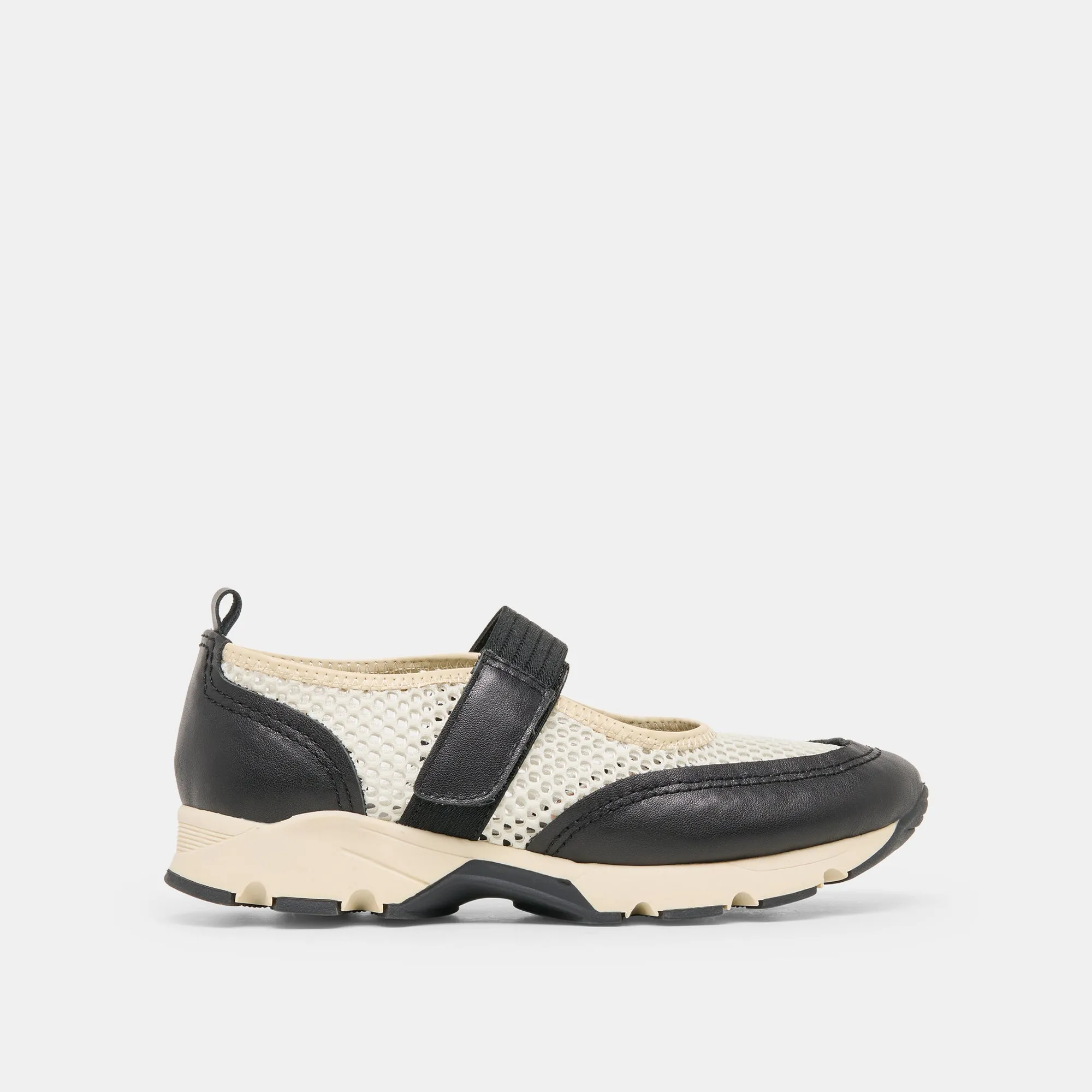 SELINE SNEAKERS WHITE BLACK MESH sold by Dolce Vita