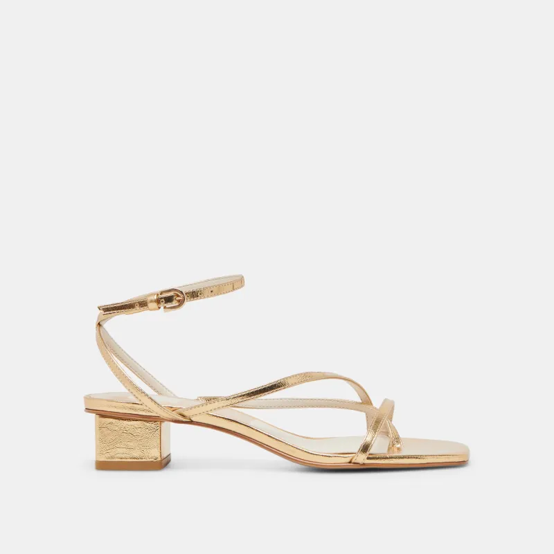 KARLOS WIDE SANDALS GOLD METALLIC STELLA made by Dolce Vita