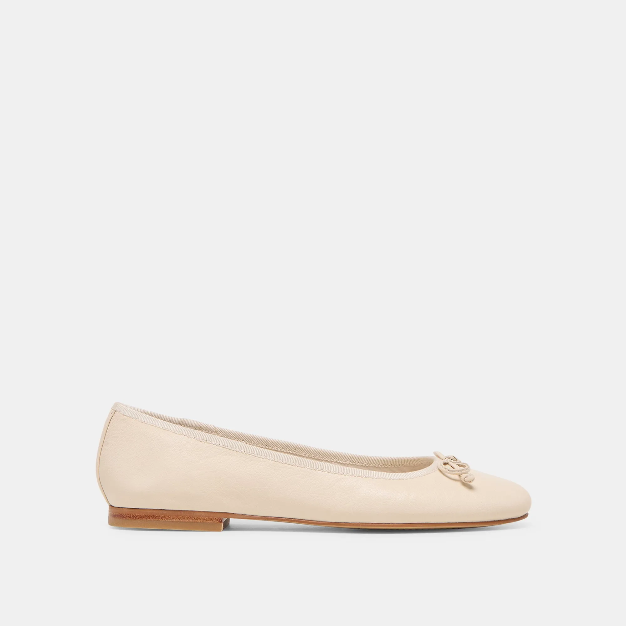 RITLA WIDE BALLET FLATS BONE LEATHER sold by Dolce Vita