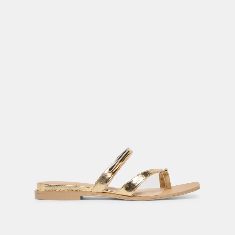 TARINA SANDALS GOLD LEATHER sold by Dolce Vita