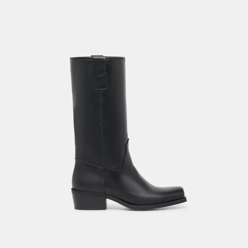 ROMIE BOOTS BLACK LEATHER sold by Dolce Vita