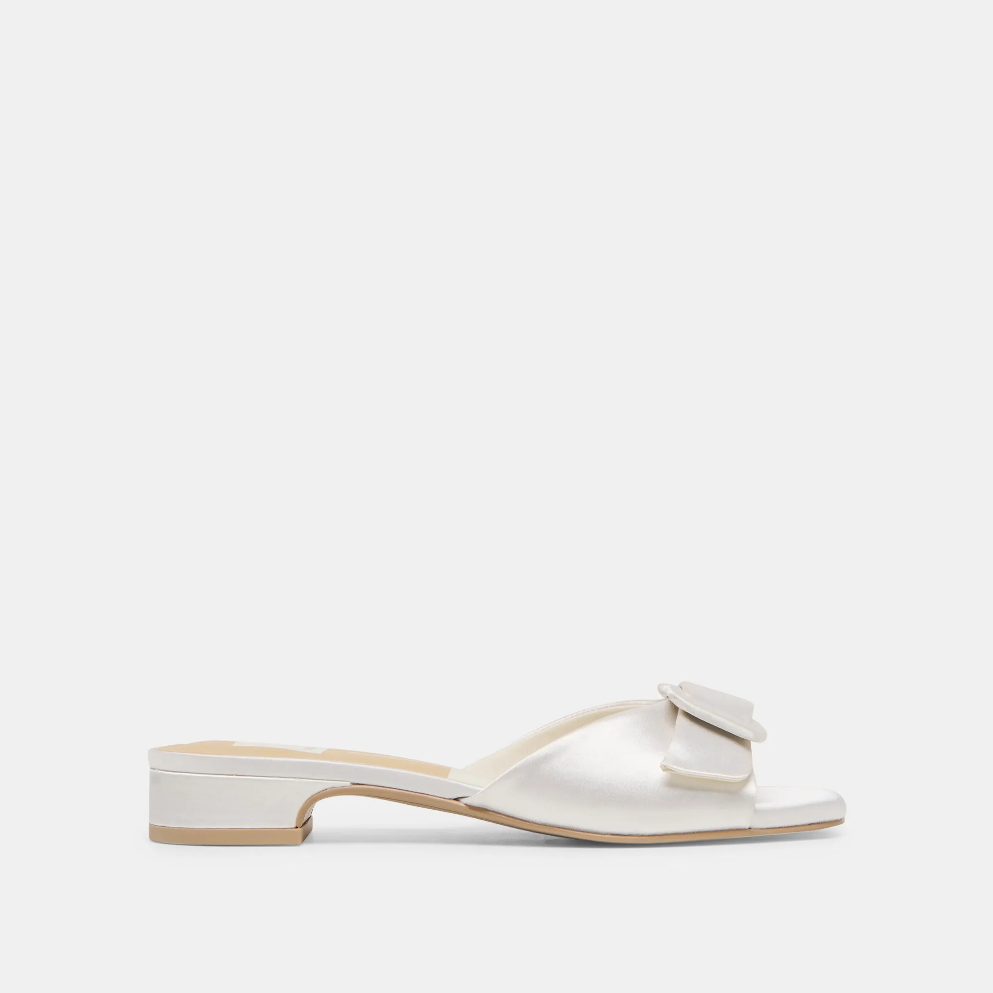 EDINA SANDALS TRUE WHITE SATIN sold by Dolce Vita