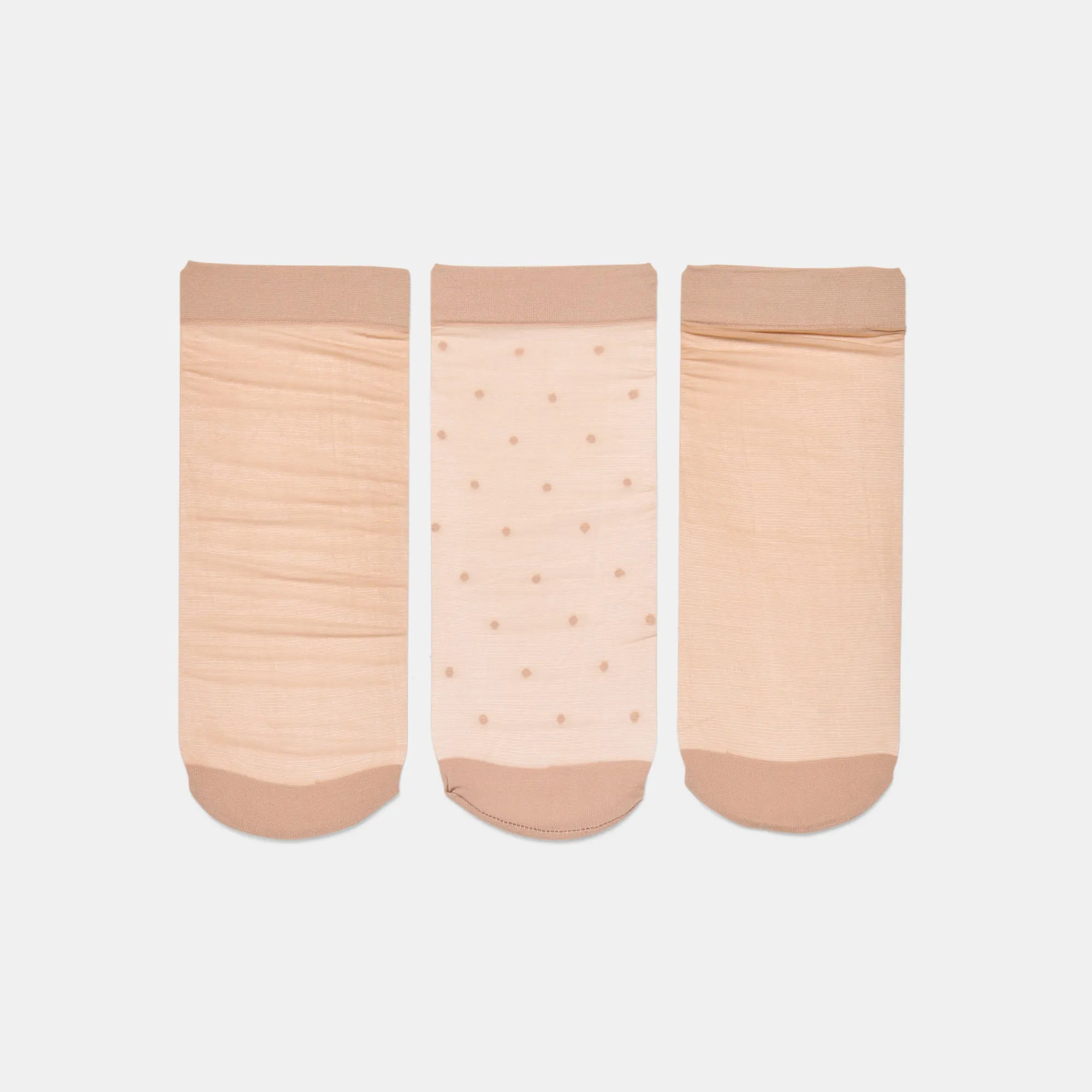 3 PACK DITSY DOT SHEER ANKLET SOCKS BLUSH sold by Dolce Vita