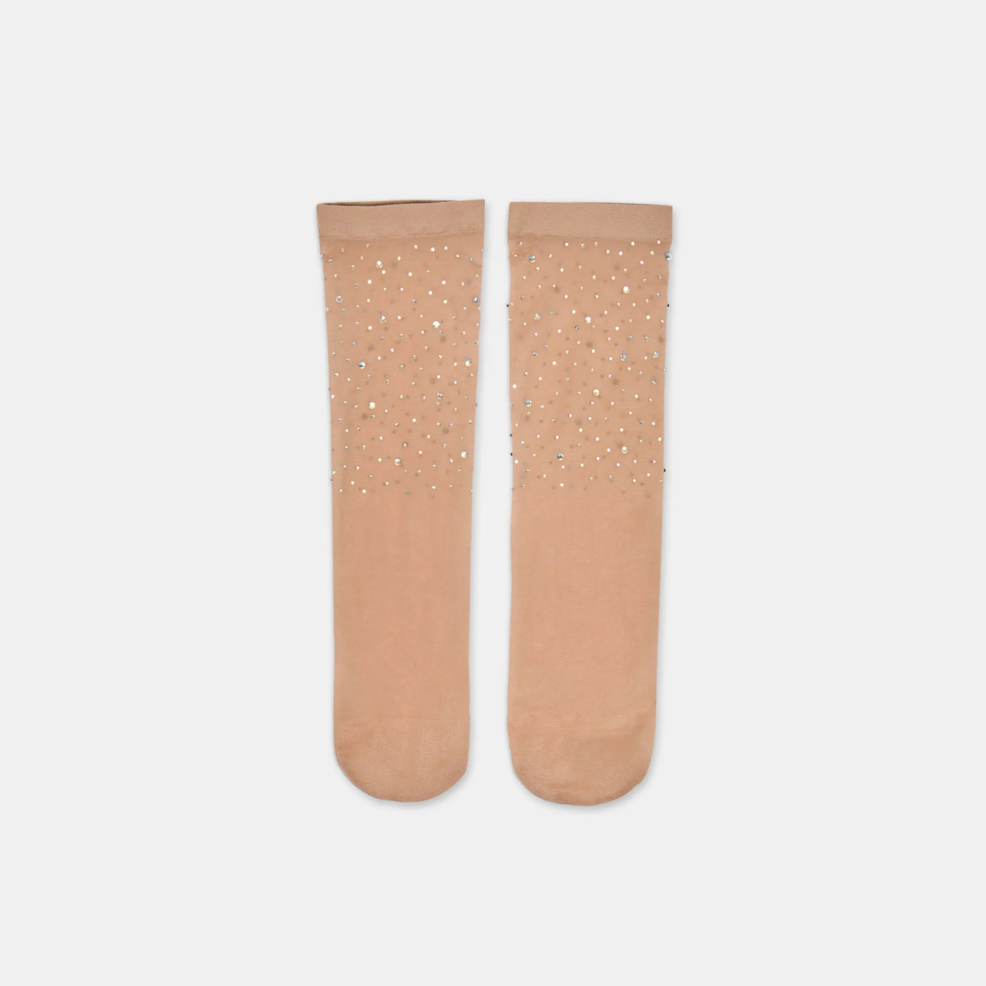 SHEER RHINESTONE CREW SOCKS BLUSH sold by Dolce Vita