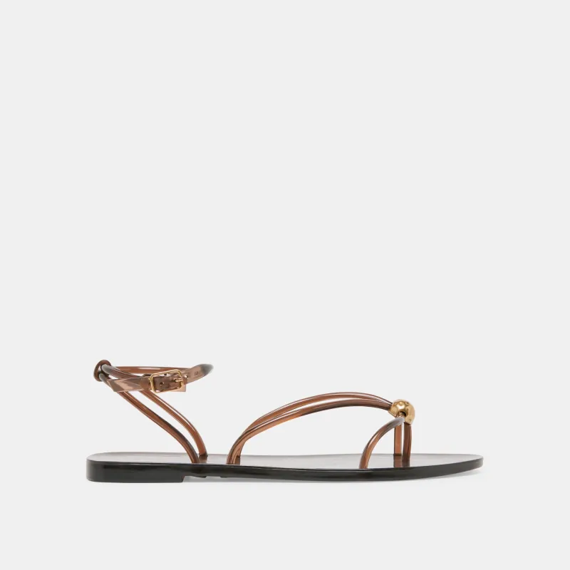 KENLEY VINYL SANDALS CHOCOLATE JELLY sold by Dolce Vita