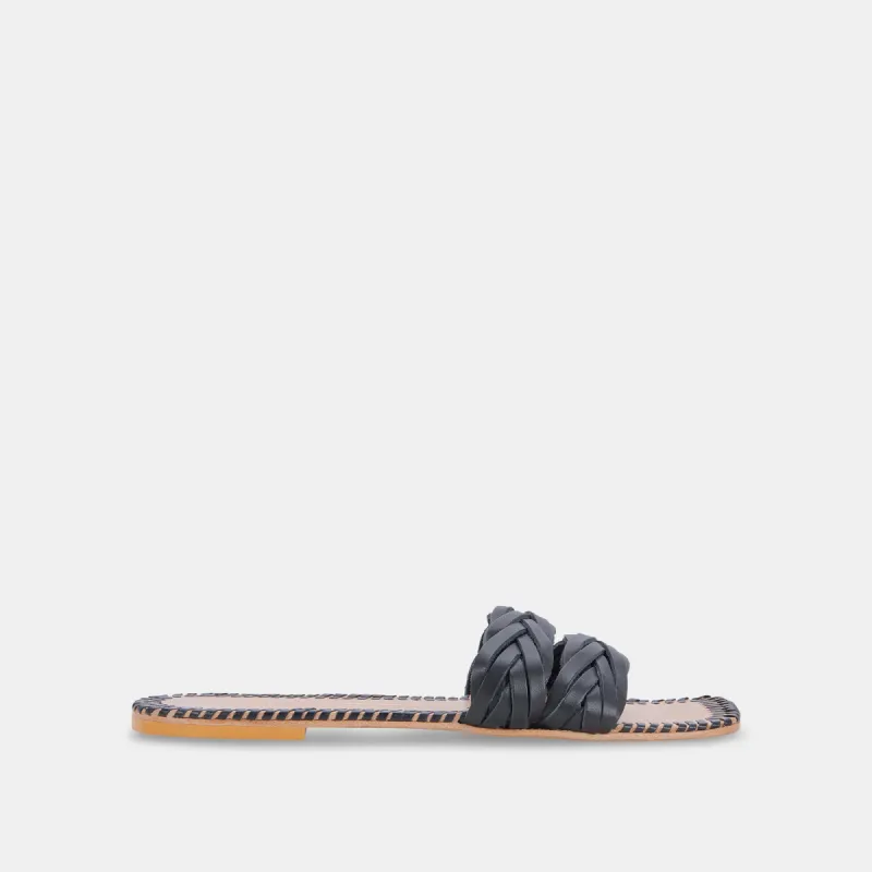AVANNA SANDALS BLACK LEATHER sold by Dolce Vita
