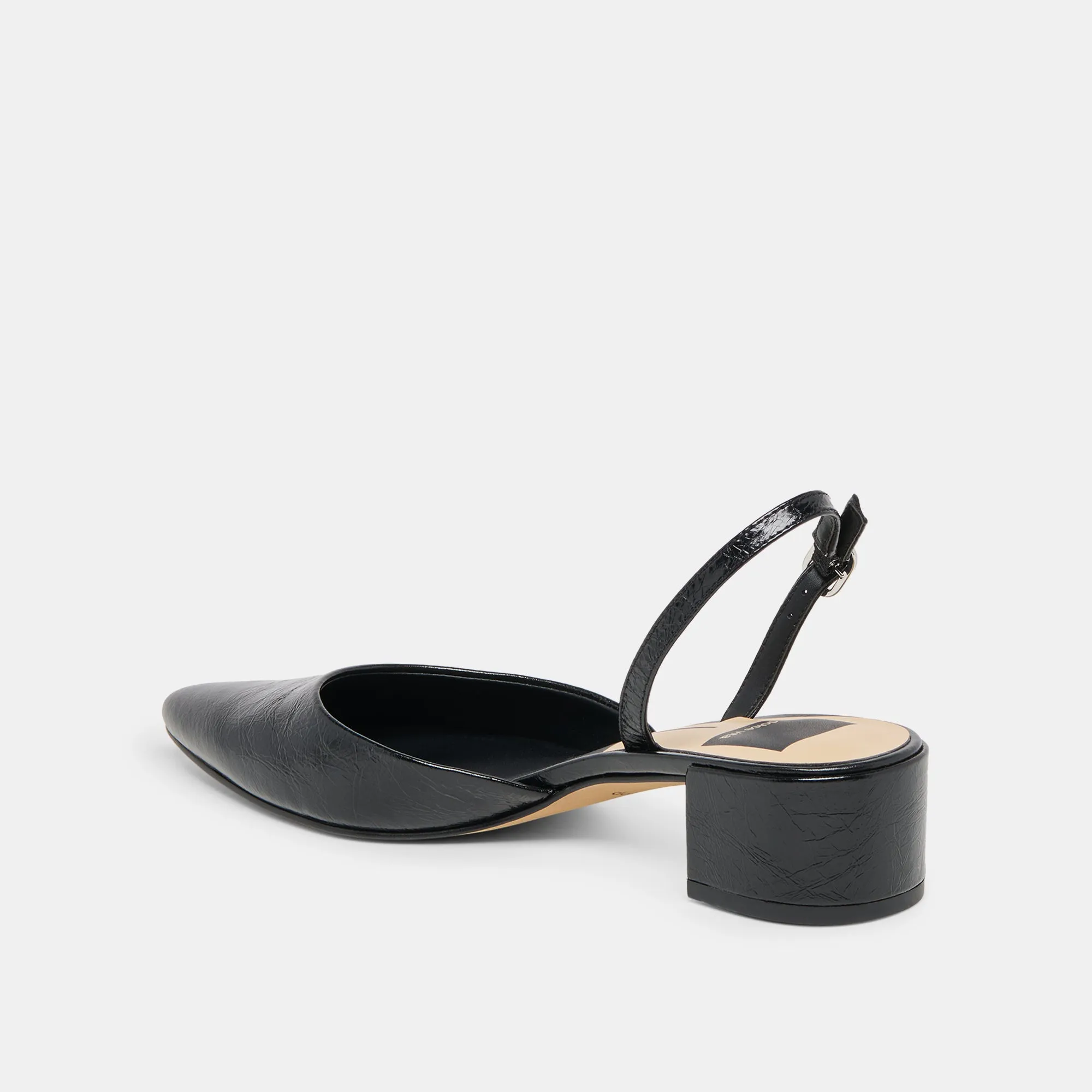 CAREL WIDE HEELS MIDNIGHT CRINKLE PATENT LEATHER sold by Dolce Vita product image thumbnail 5