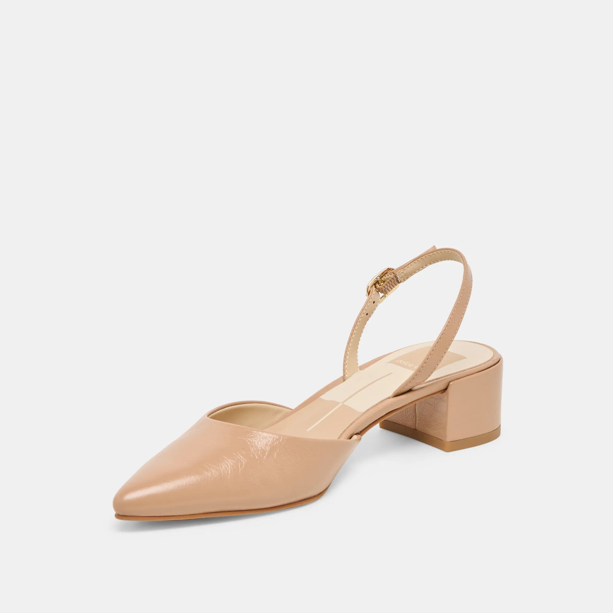 CAREL WIDE HEELS LT TAN CRINKLE PATENT LEATHER sold by Dolce Vita product image thumbnail 4