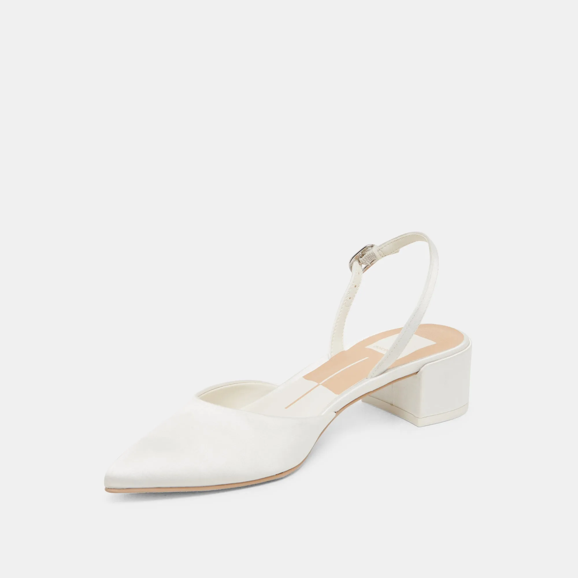 CAREL WIDE HEELS TRUE WHITE SATIN sold by Dolce Vita product image thumbnail 4