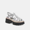LATICE SANDALS SILVER DISTRESSED LEATHER sold by Dolce Vita