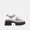 LATICE SANDALS SILVER DISTRESSED LEATHER sold by Dolce Vita