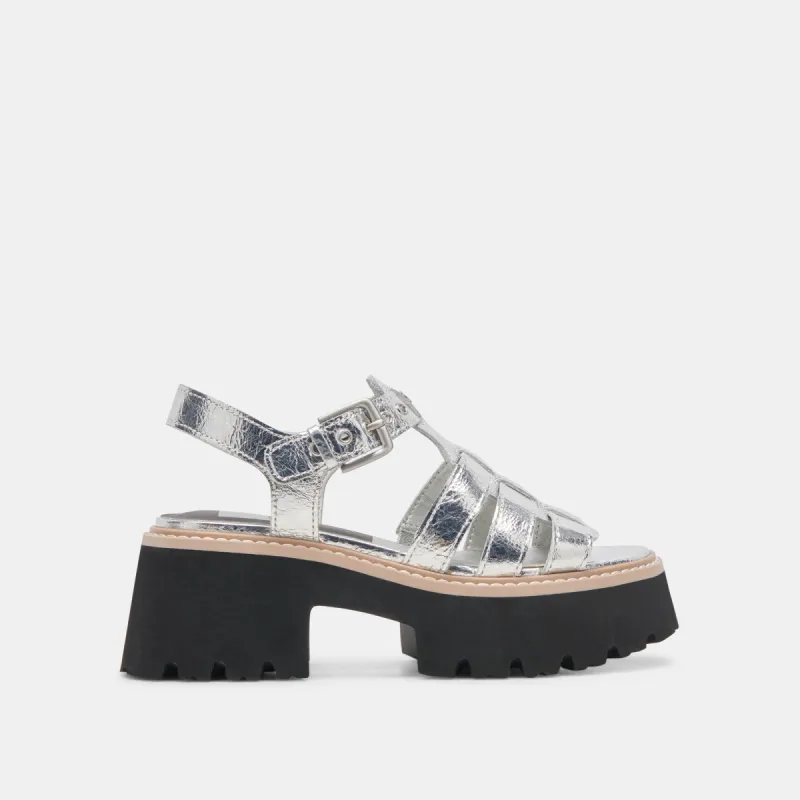 LATICE SANDALS SILVER DISTRESSED LEATHER sold by Dolce Vita