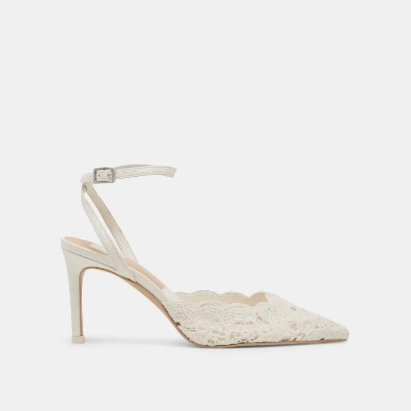 KENEDY HEELS WHITE CROCHET - re:vita made by Dolce Vita