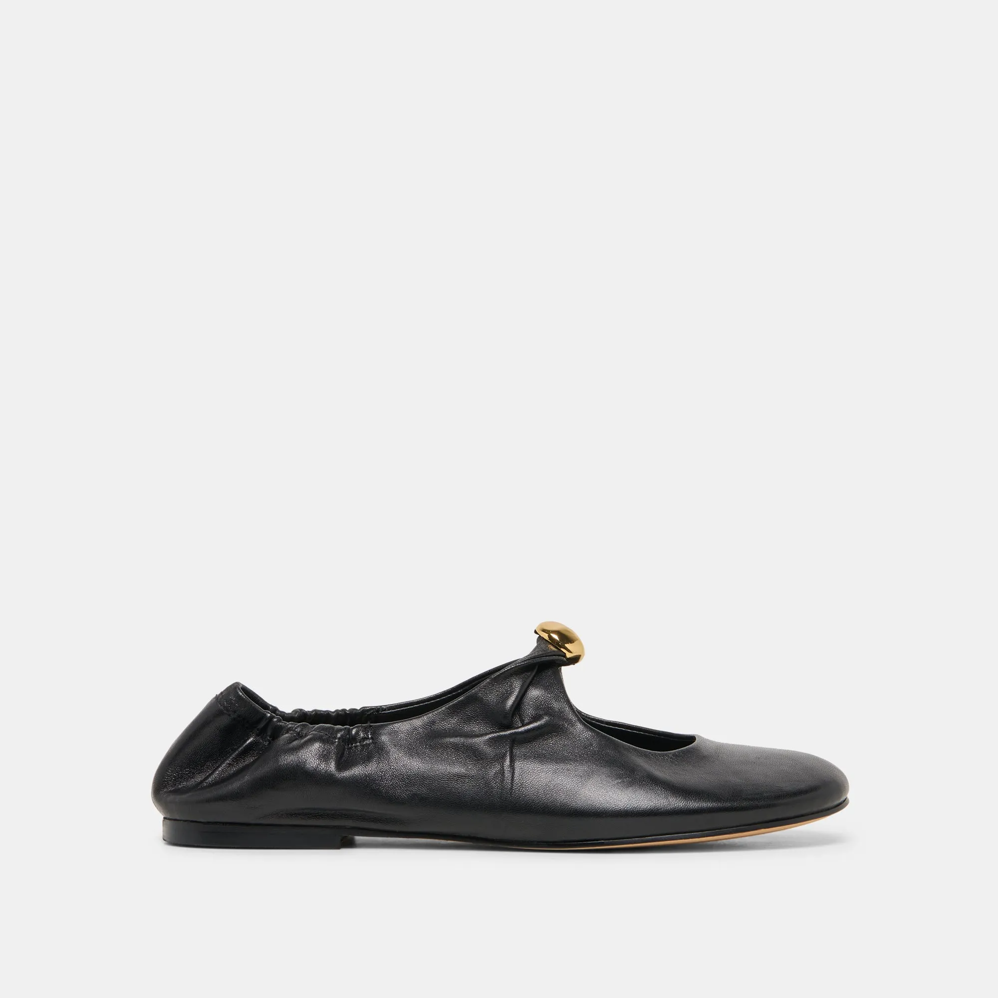 CORNEL FLATS BLACK LEATHER sold by Dolce Vita