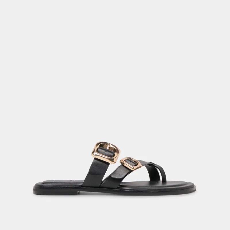 SHORE SANDALS BLACK LEATHER sold by Dolce Vita
