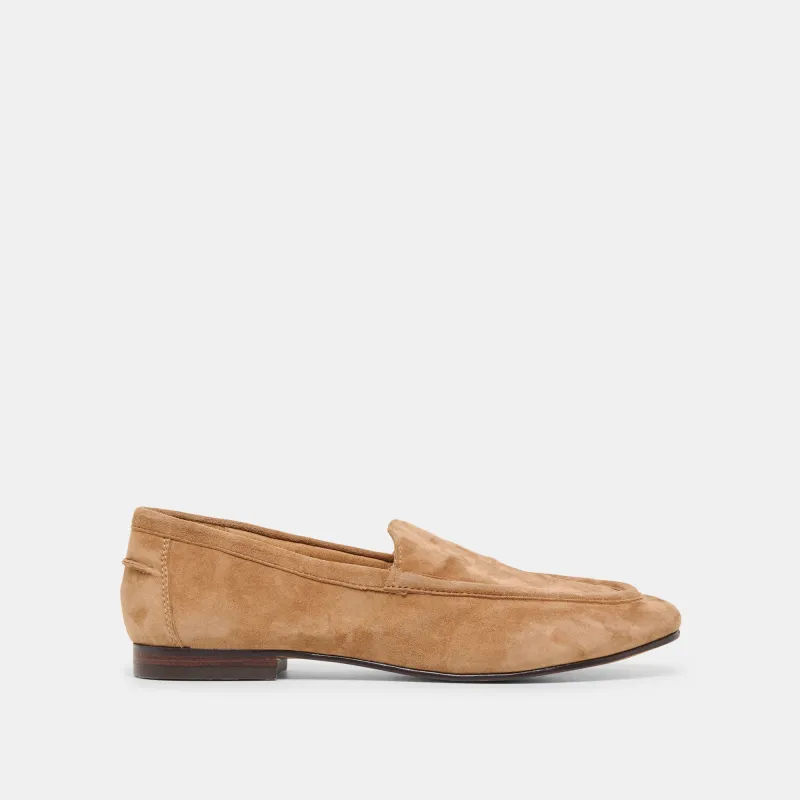 MATTIE LOAFERS CAMEL SUEDE made by Dolce Vita