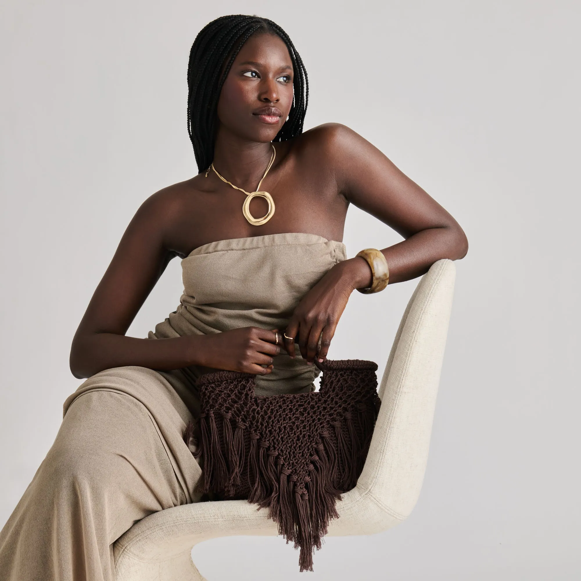 BIRCH HANDBAG CHOCOLATE CROCHET sold by Dolce Vita product image thumbnail 2