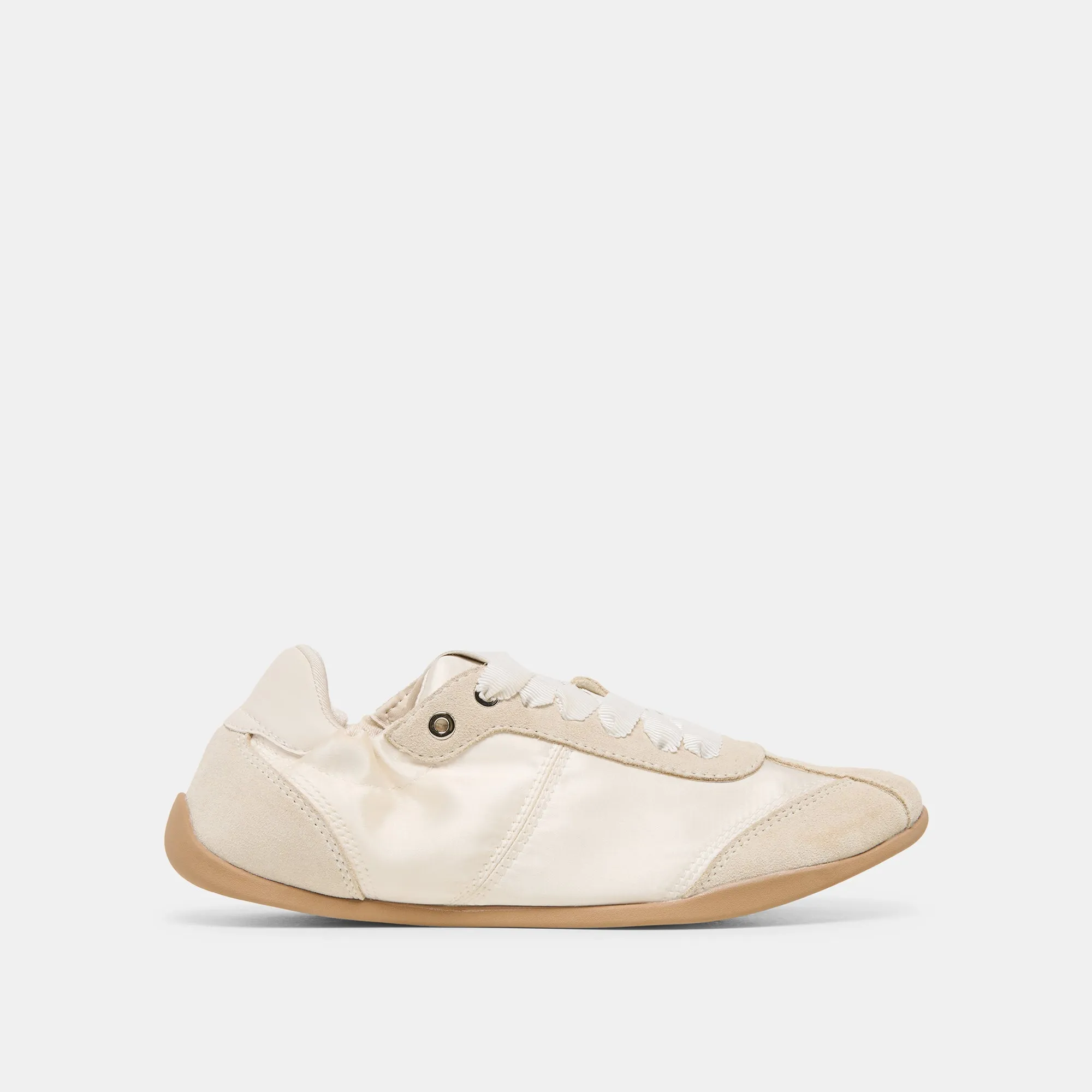 DAKODA SNEAKERS OFF WHITE SATIN sold by Dolce Vita