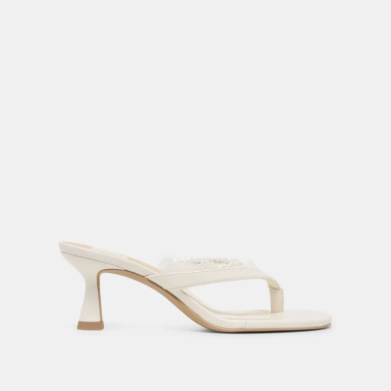 DAKSIE LACE HEELS TRUE WHITE LEATHER sold by Dolce Vita
