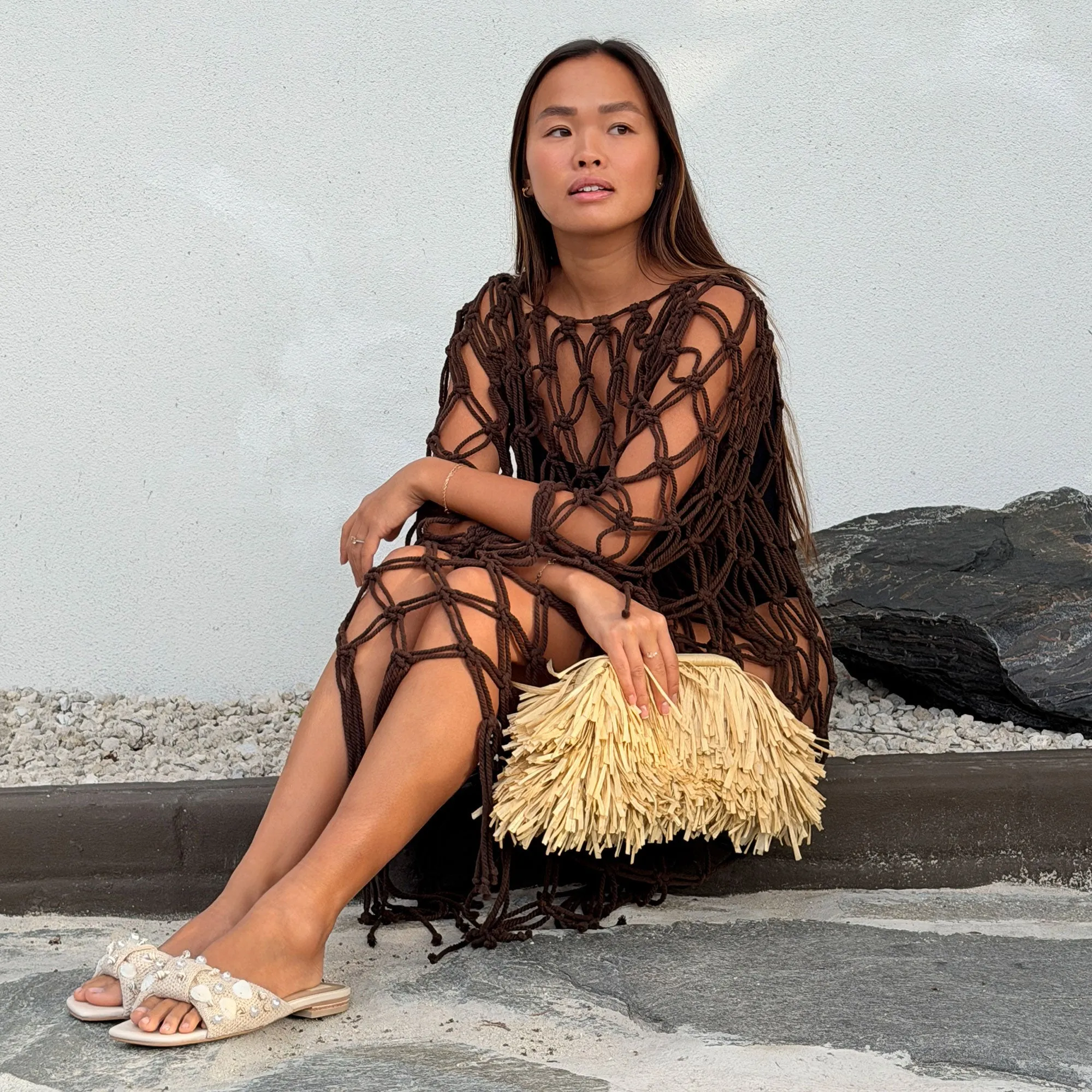 LIZZA SANDALS OATMEAL BEADED RAFFIA sold by Dolce Vita product image thumbnail 2