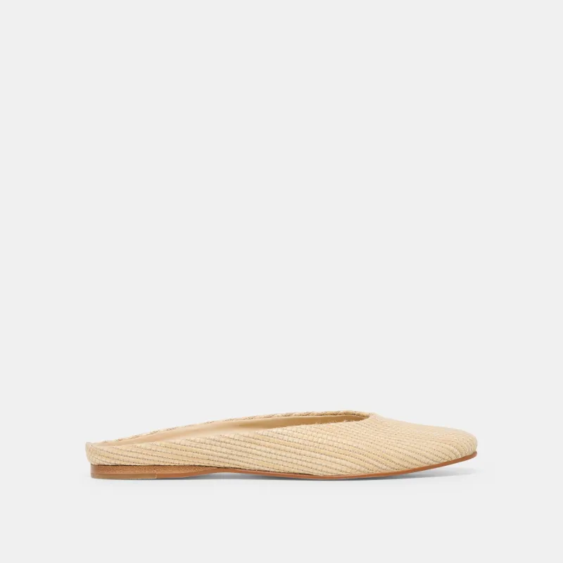 EILA FLATS LT NATURAL RAFFIA made by Dolce Vita