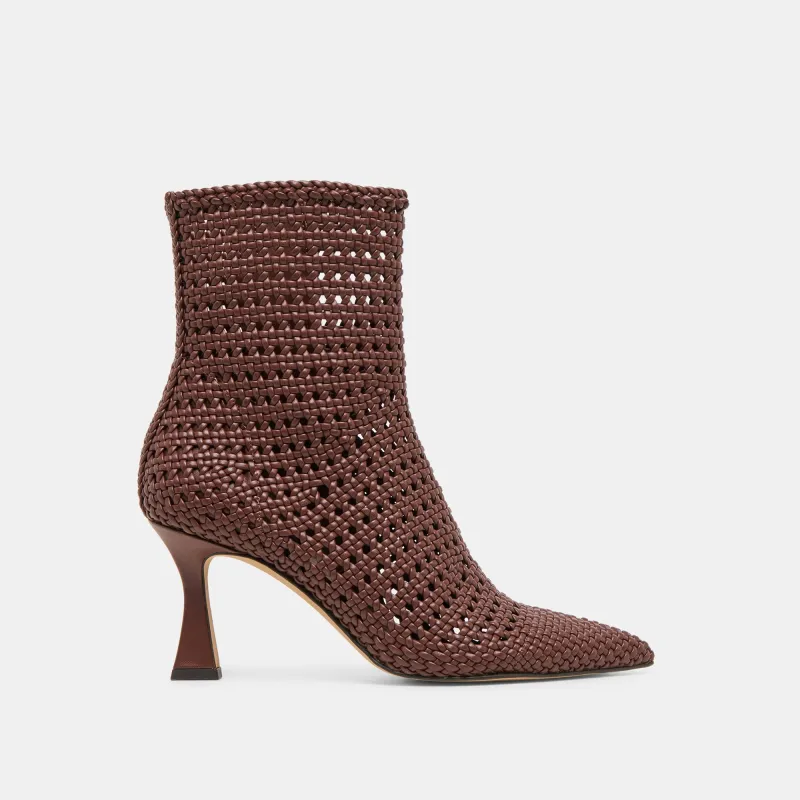 EMBRY BOOTIES BROWN WOVEN STELLA made by Dolce Vita