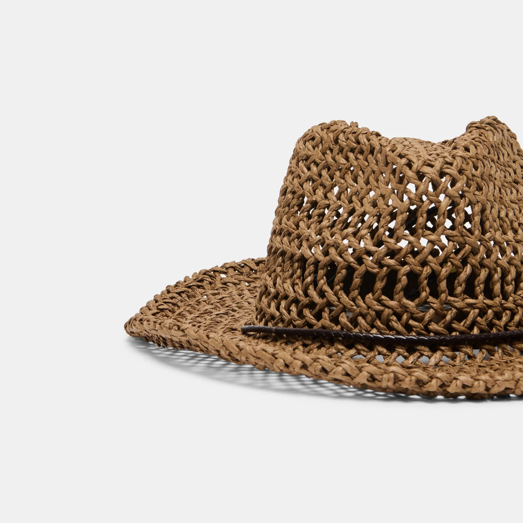 THICK WEAVE COWBOY HAT DARK BROWN sold by Dolce Vita product image thumbnail 3