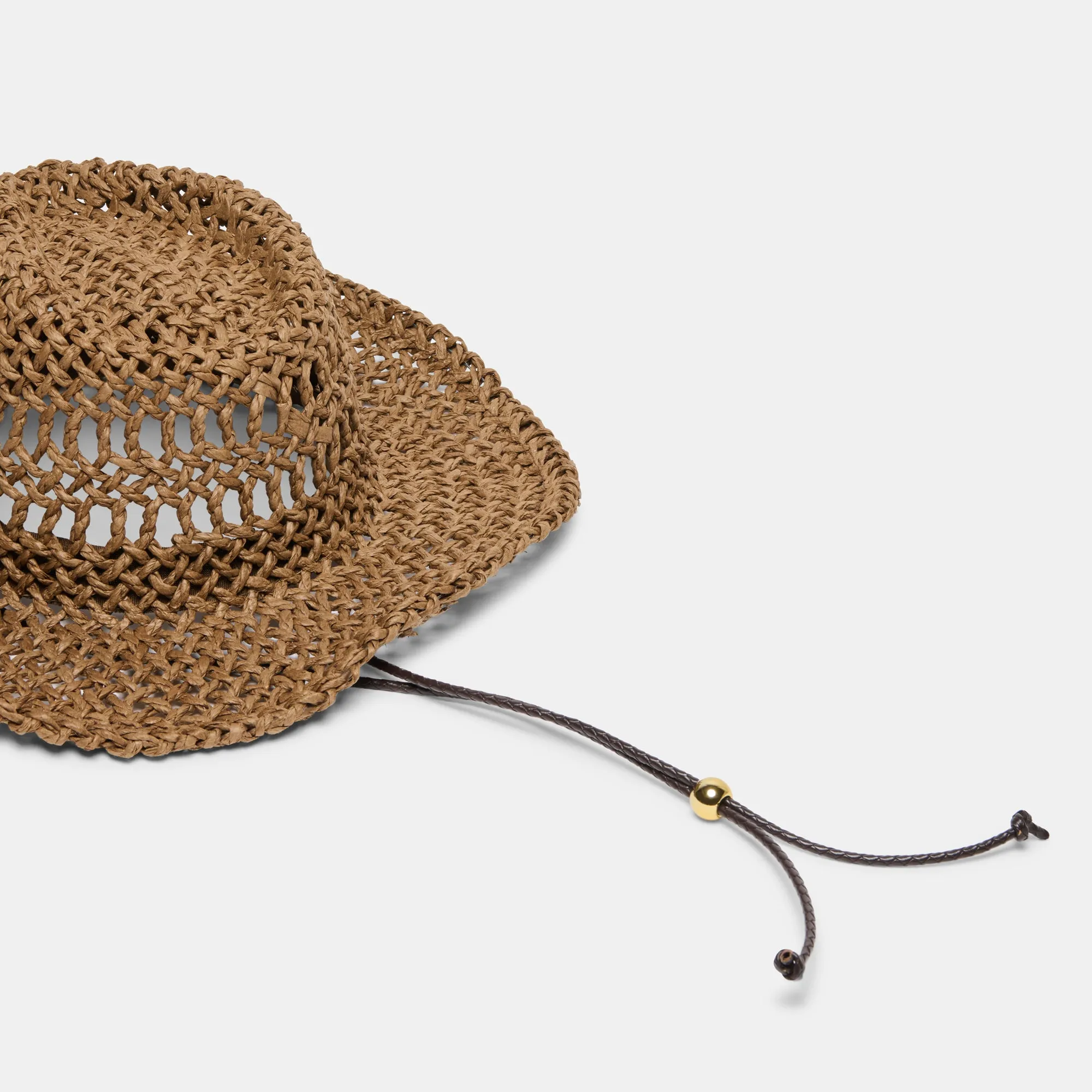 THICK WEAVE COWBOY HAT DARK BROWN sold by Dolce Vita product image thumbnail 4