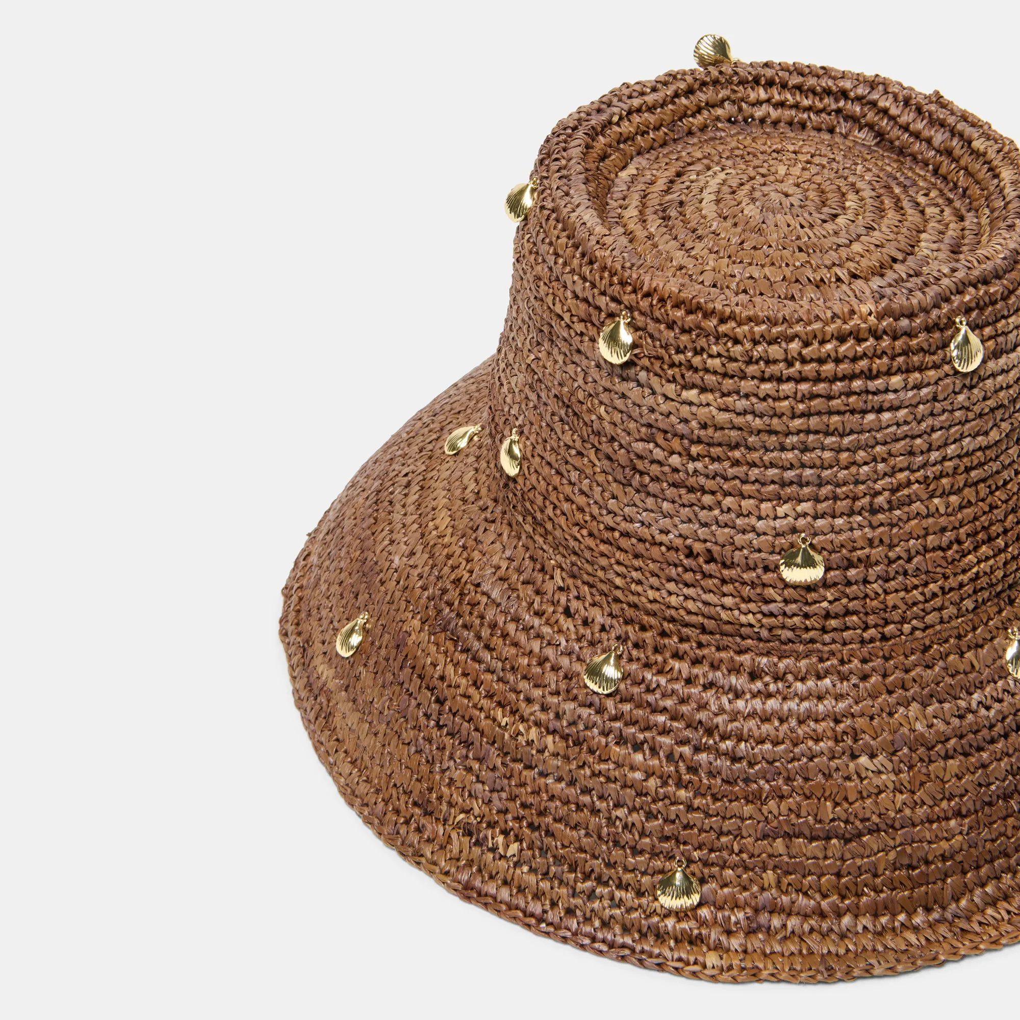 STRAW CLOCHE WITH CHARMS BROWN sold by Dolce Vita product image thumbnail 2