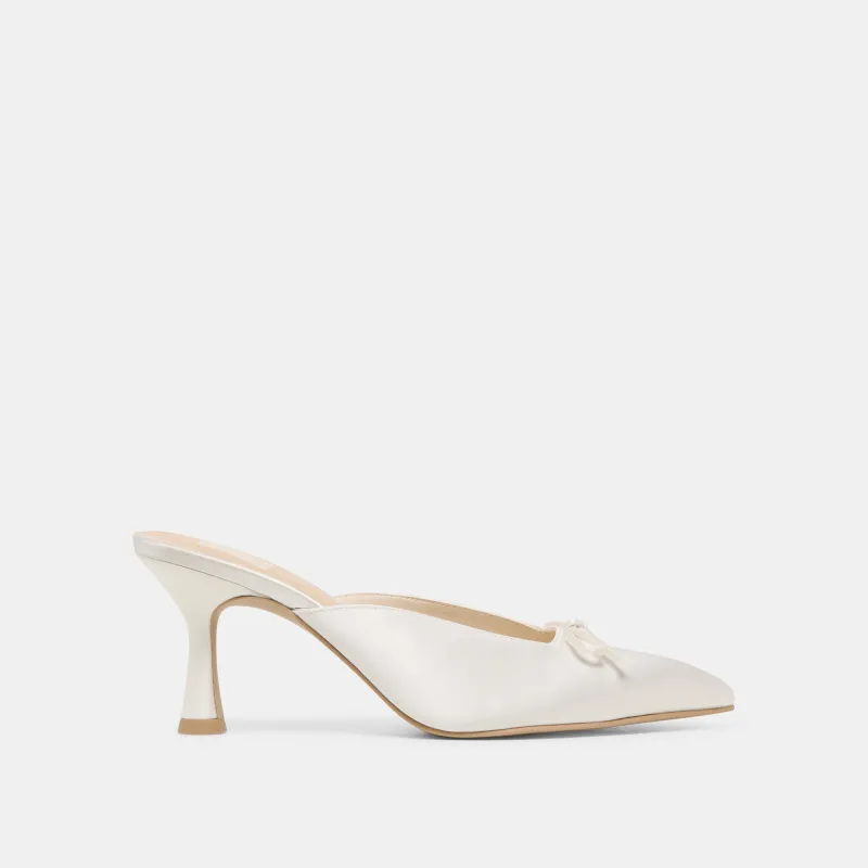CLEO HIGH HEELS OFF WHITE SATIN sold by Dolce Vita
