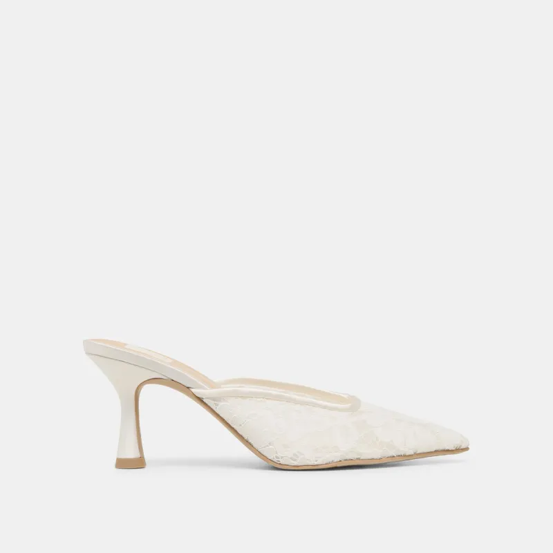 CLEO HIGH HEELS TRUE WHITE LACE made by Dolce Vita