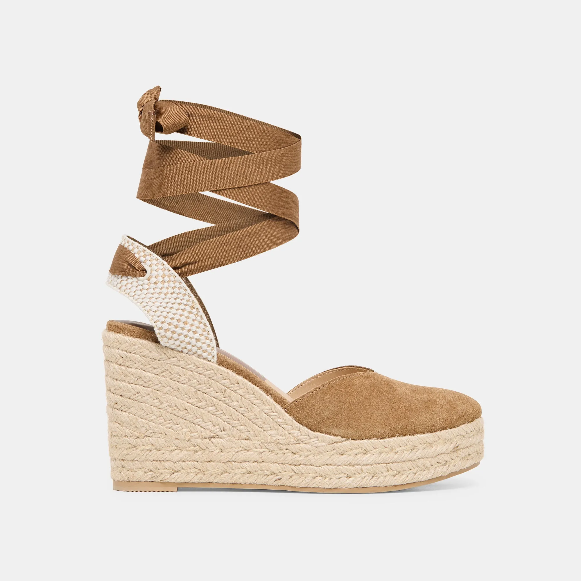 NOURA WEDGES LT BROWN SUEDE sold by Dolce Vita