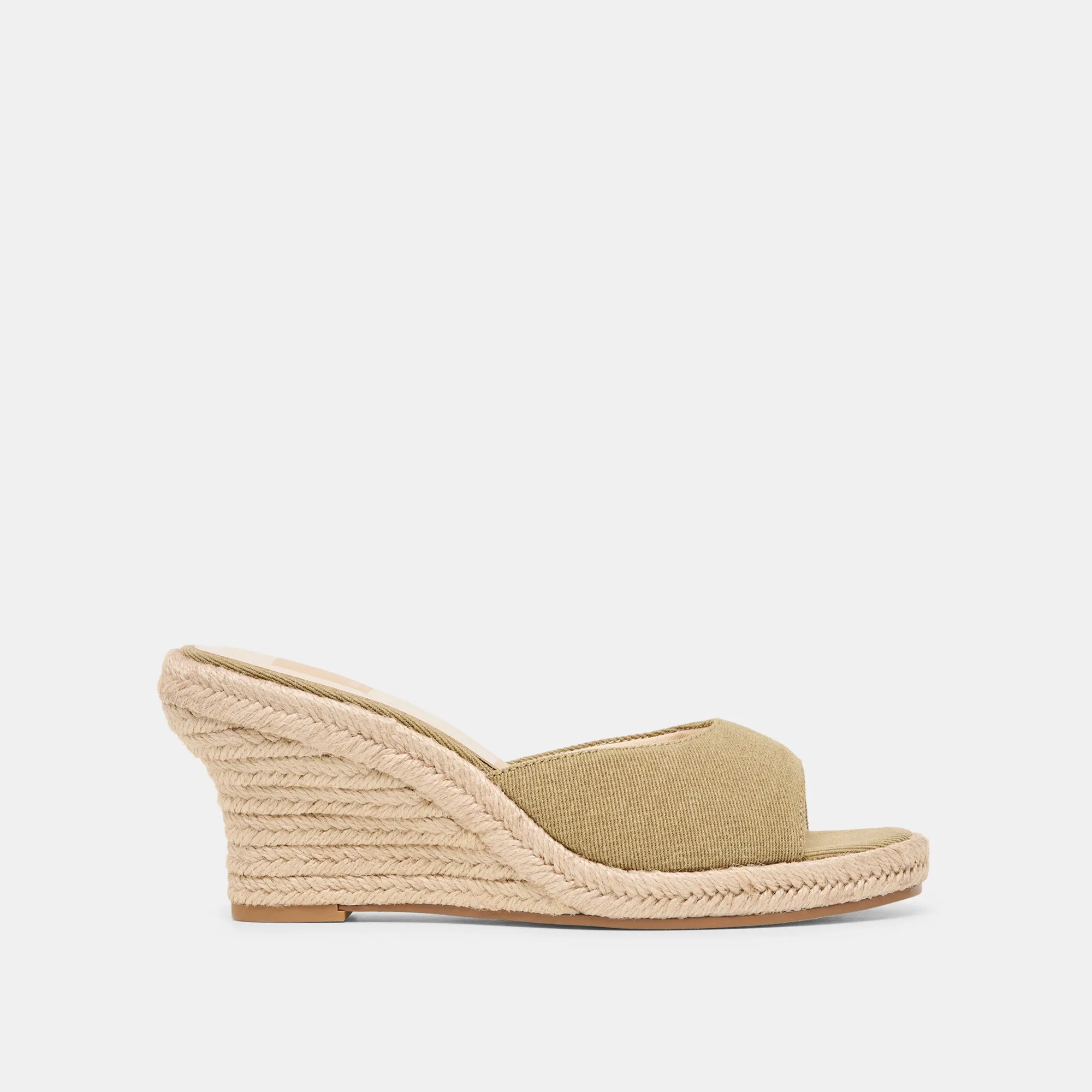 VAYA WEDGES KHAKI LINEN sold by Dolce Vita