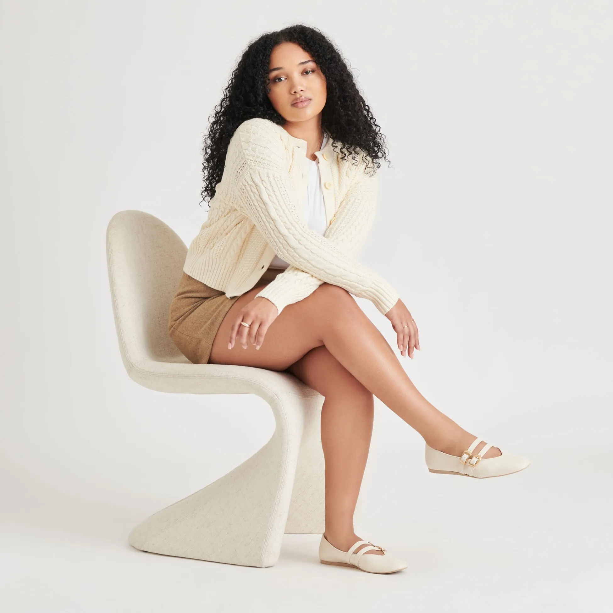 BAYLEE BALLET FLATS IVORY LEATHER - re:vita sold by Dolce Vita product image thumbnail 2