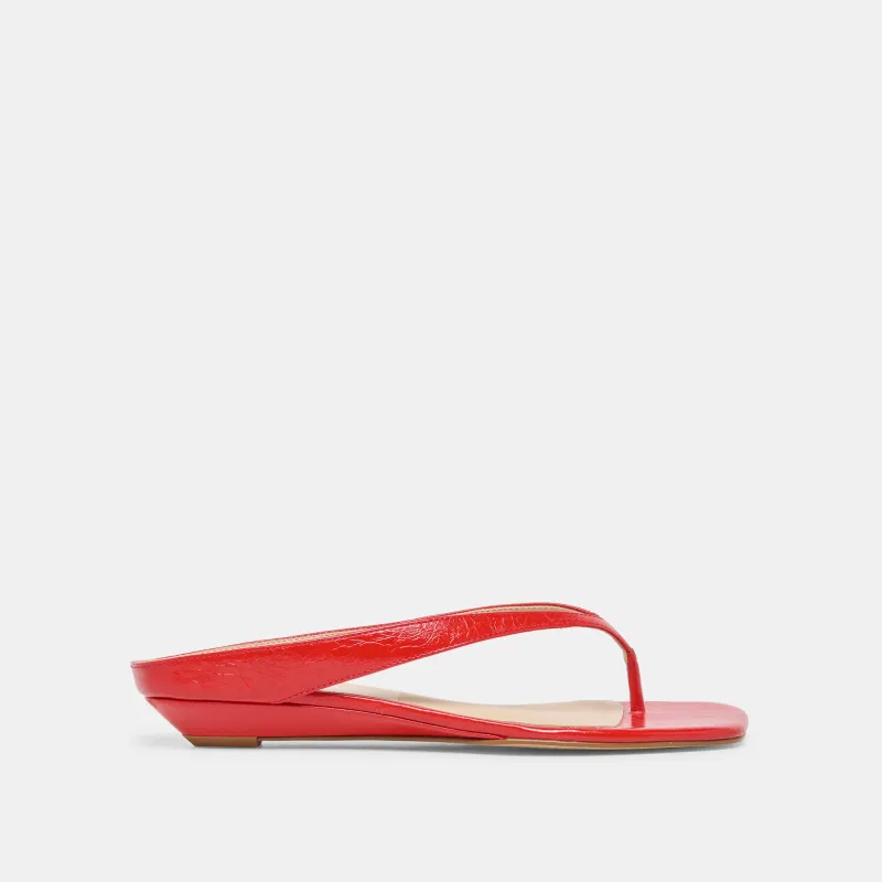 GIZEL SANDALS RED CRINKLE PATENT sold by Dolce Vita