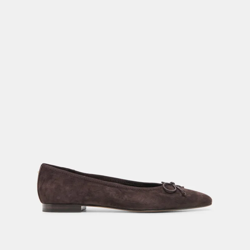 CELIO BALLET FLATS WALNUT SUEDE made by Dolce Vita