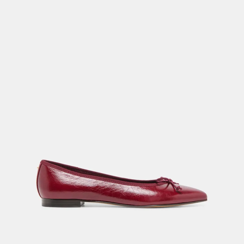 CELIO BALLET FLATS GARNET LEATHER made by Dolce Vita
