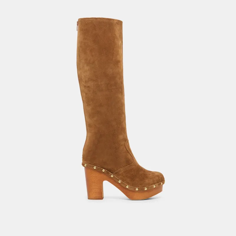 JENNY BOOTS CHESTNUT SUEDE made by Dolce Vita