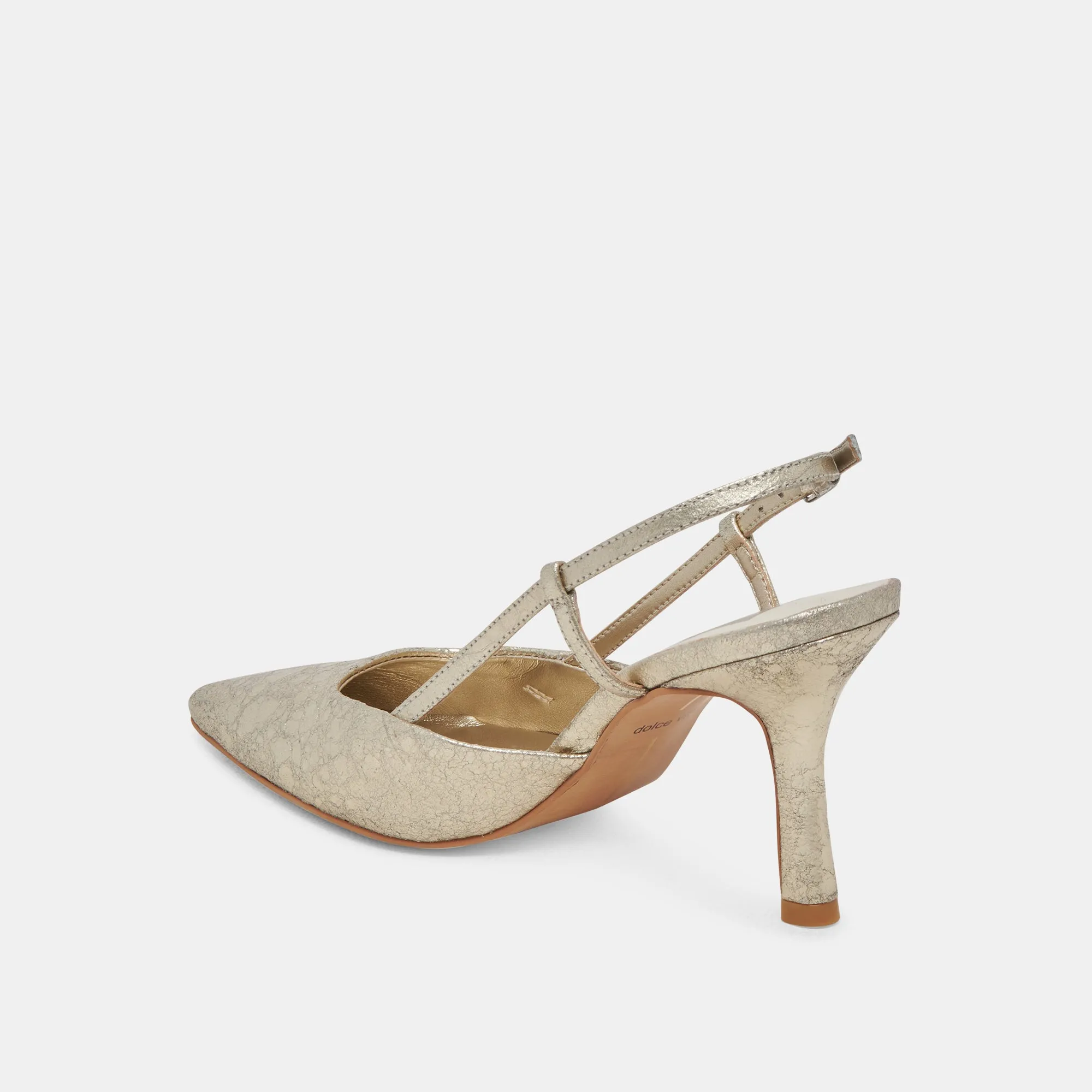 KIM HEELS PLATINUM DISTRESSED LEATHER sold by Dolce Vita product image thumbnail 5