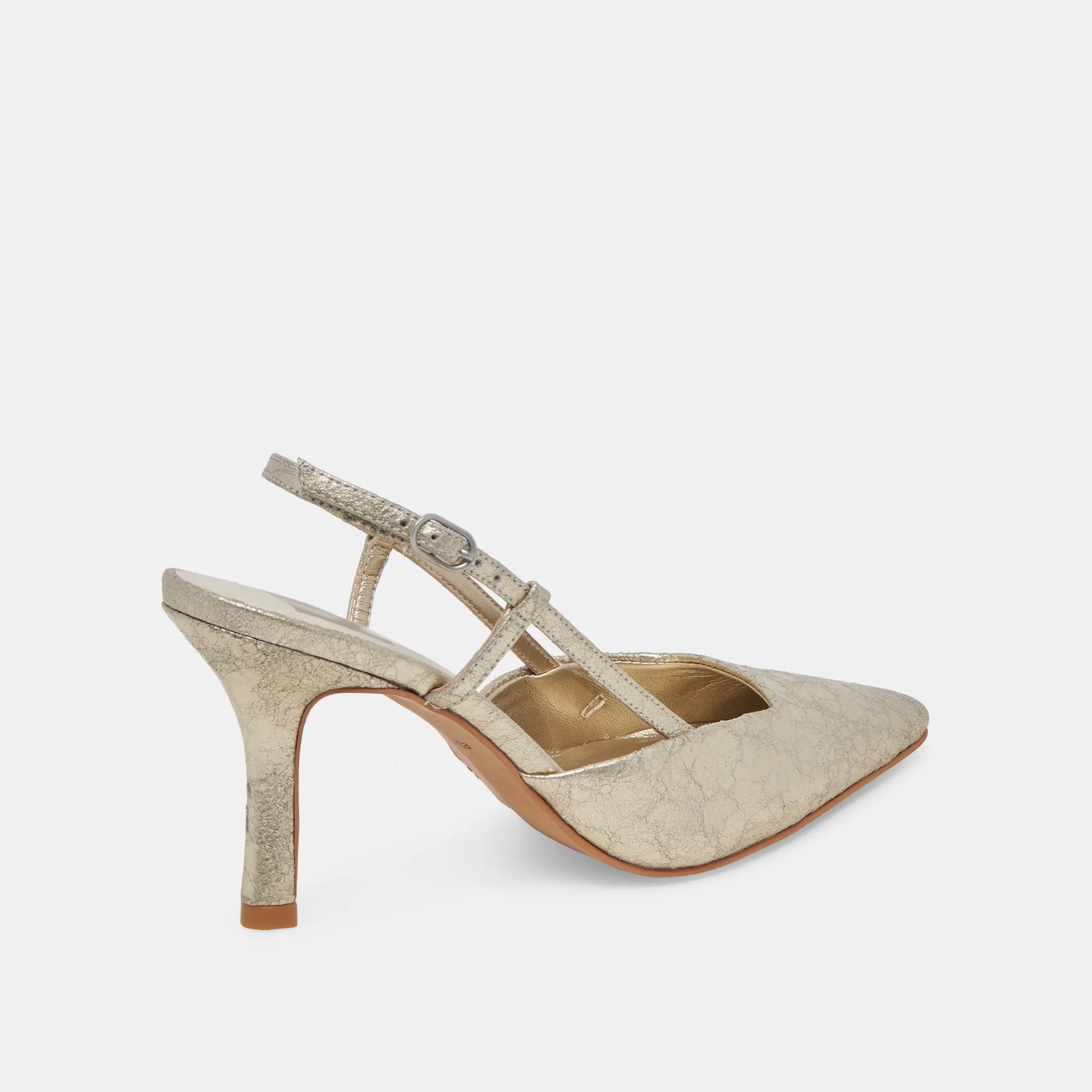 KIM HEELS PLATINUM DISTRESSED LEATHER sold by Dolce Vita product image thumbnail 3