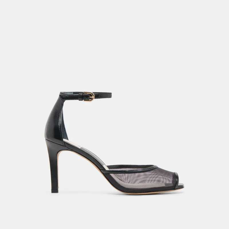 SERLO MESH HEELS ONYX MESH made by Dolce Vita