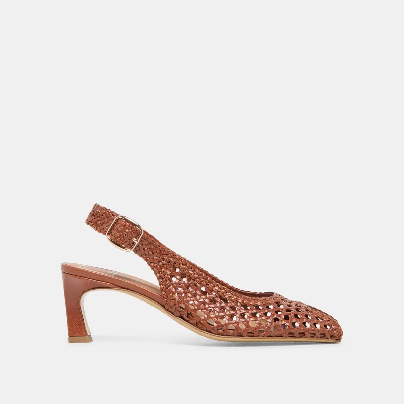 REMLA HEEL TAN WOVEN LEATHER made by Dolce Vita