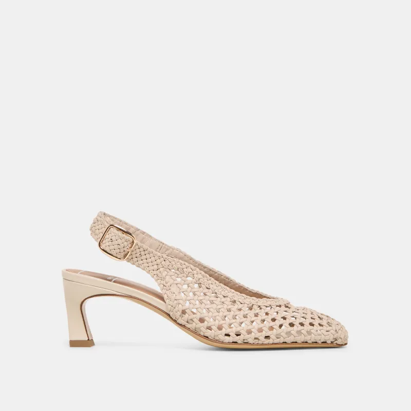 REMLA HEELS BONE WOVEN LEATHER made by Dolce Vita