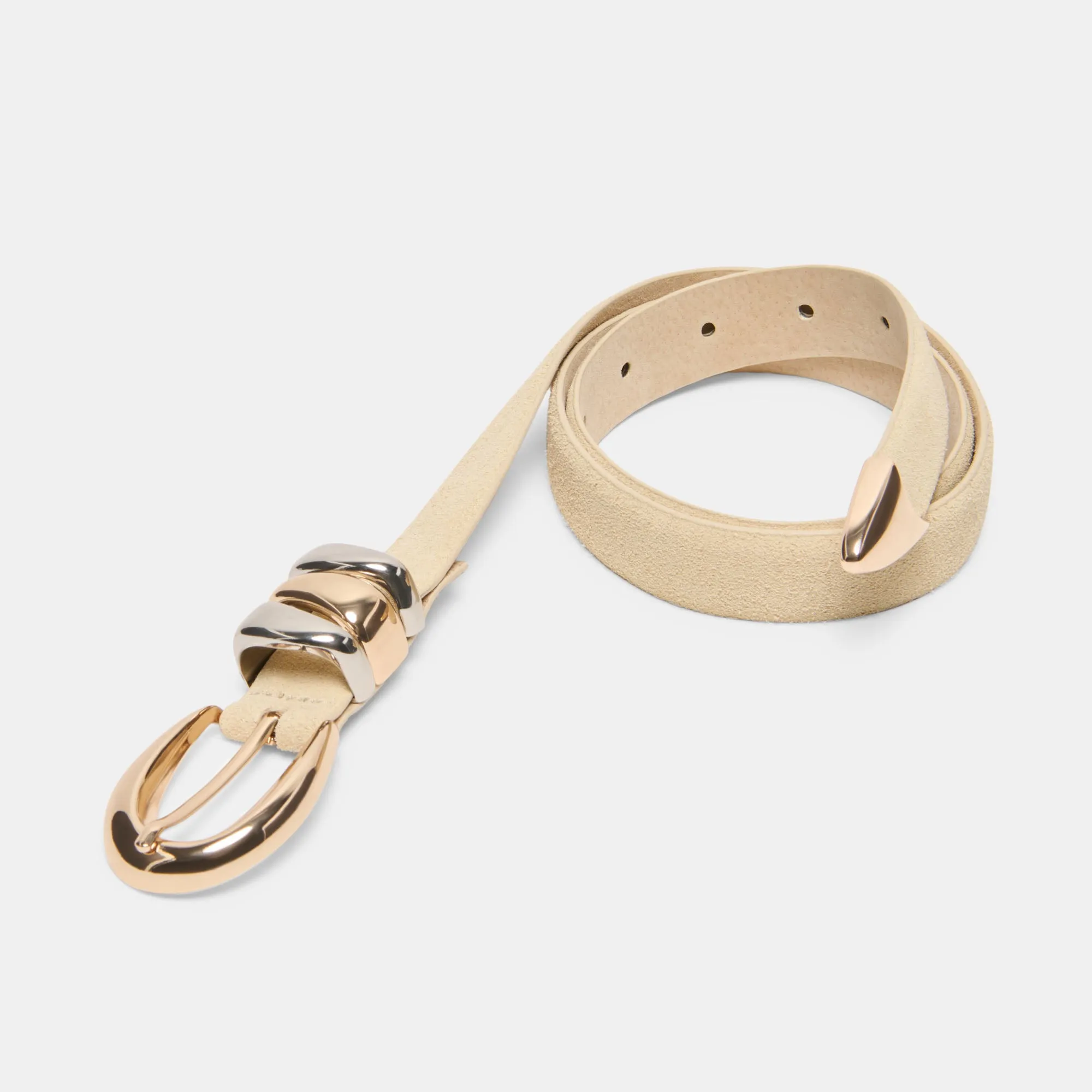 MIXED METAL BUCKLE BELT SAND sold by Dolce Vita product image thumbnail 3