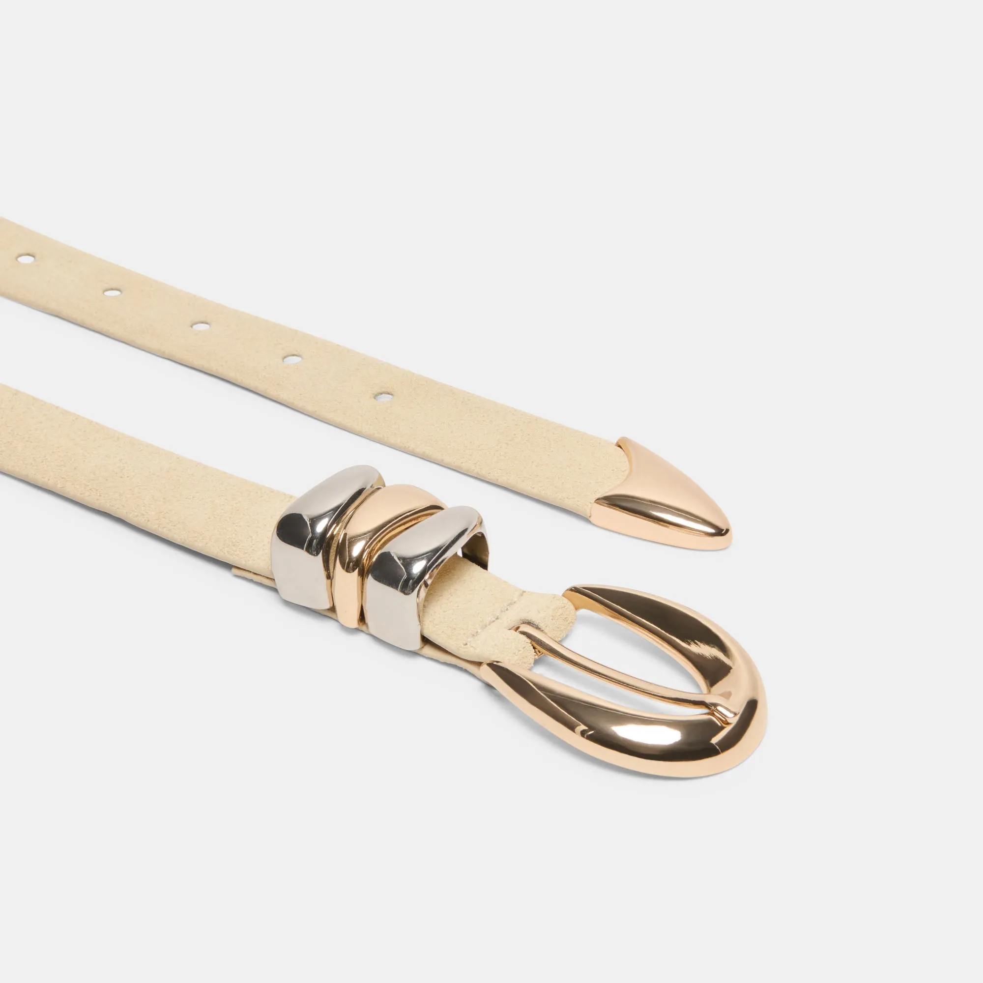 MIXED METAL BUCKLE BELT SAND sold by Dolce Vita product image thumbnail 2