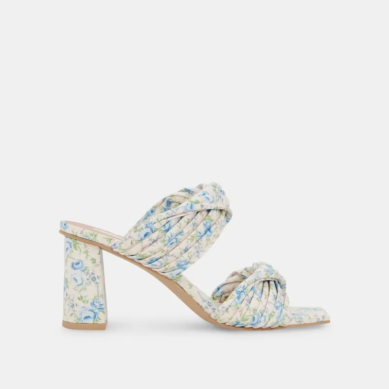 PILTON HEELS BLUE FLORAL STELLA - re:vita made by Dolce Vita