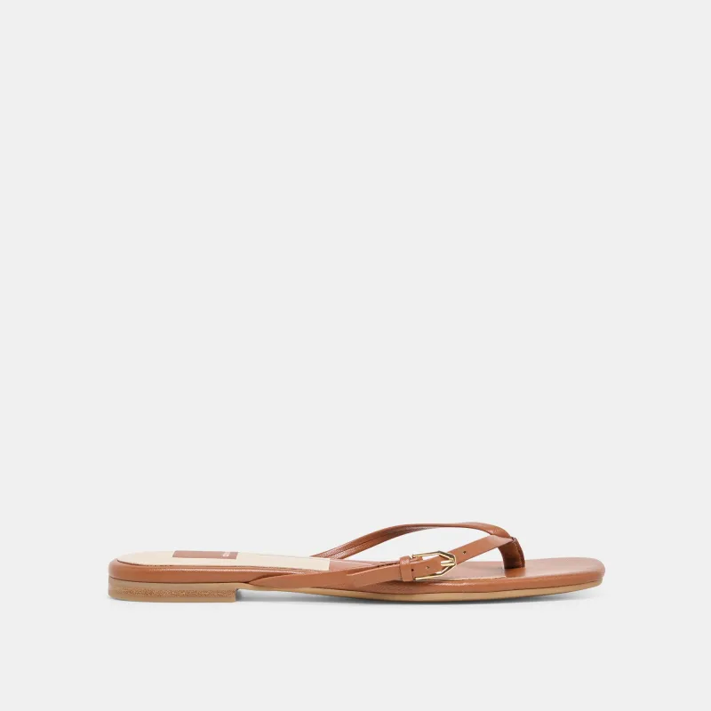 MALTA SANDALS COGNAC LEATHER made by Dolce Vita